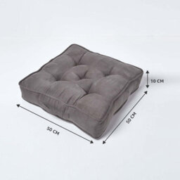 Homescapes Taupe Grey Faux Suede Armchair Booster Cushion - thumbnail 2