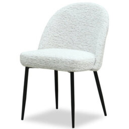 Wyld Haus Montsoreau Upholstered White Curved Backrest Dining Chair - thumbnail 2