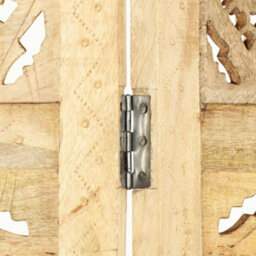 Berkfield Hand Carved 5-Panel Room Divider 200X165 Cm Solid Mango Wood - thumbnail 4
