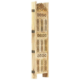 Berkfield Hand Carved 5-Panel Room Divider 200X165 Cm Solid Mango Wood - thumbnail 2
