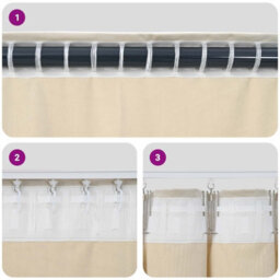 Berkfield Modern Blackout Curtains With Top Tape 2 Pcs Dark Pink Velvet - thumbnail 9