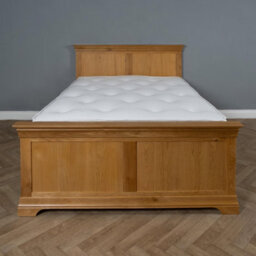 Elm Home And Products Elm Home And Garden Quality Oak Double Bed: 4'6 Natural Finish - Hand Crafted - thumbnail 1