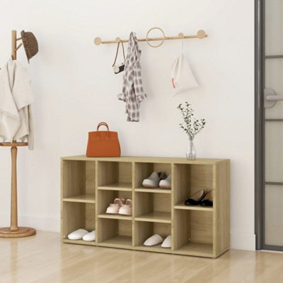 Berkfield Shoe Bench Sonoma Oak 103X30X54.5 Cm Engineered Wood - image 1