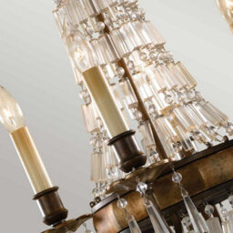 Luminosa Lighting Elstead Bellini Chandelier 4 Light British Bronze Finish, E14 - thumbnail 4