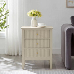Melody Maison Double Wardrobe, Dressing Table, Stool & Pair Of 3 Drawer Bedside Tables - Hales Taupe Range - thumbnail 3