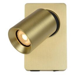 Lucide Nigel Modern Wall Spotlight - Led Dim. - Gu10 - 1X5W 3000K - With Usb Charging Point - Matt Gold, Brass - thumbnail 4