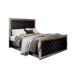 Maddison Upholstered Soft Velvet Metal Black Bed Frame - thumbnail 5