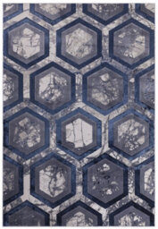 Hexagon Geometric Modern Abstract Cotton Backing Easy To Clean Rug For Living Room Bedroom And Dining Room-160Cm X 230Cm - thumbnail 1
