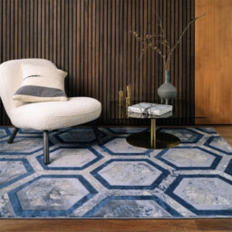 Hexagon Geometric Modern Abstract Cotton Backing Easy To Clean Rug For Living Room Bedroom And Dining Room-160Cm X 230Cm - thumbnail 2