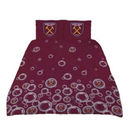 West Ham United Fc Forever Blowing Reversible Bubbles Duvet Cover Set Maroon (Single) - thumbnail 3