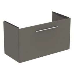 Ideal Standard I.life S Compact Matt Quartz Grey Wall-Mounted Bathroom Vanity Unit (H) 440mm (W) 800mm - thumbnail 2