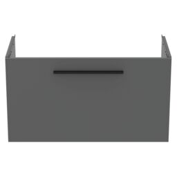 Ideal Standard I.life S Compact Matt Quartz Grey Wall-Mounted Bathroom Vanity Unit (H) 440mm (W) 800mm - thumbnail 3