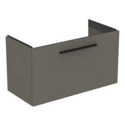 Ideal Standard I.life S Compact Matt Quartz Grey Wall-Mounted Bathroom Vanity Unit (H) 440mm (W) 800mm - thumbnail 1