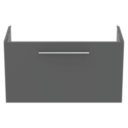Ideal Standard I.life S Compact Matt Quartz Grey Wall-Mounted Bathroom Vanity Unit (H) 440mm (W) 800mm - thumbnail 4