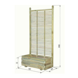 Primrose Wooden Trough Planter 90Cm X 40Cm With Venetian Style Trellis 1.8M - thumbnail 5