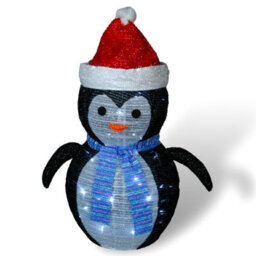 Netagon Christmas Festivce Outdoor Led 70Cm Penguin Light With 45 Led's, Timer And Battery Operation - thumbnail 1