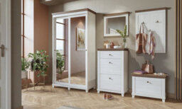 Arte Evora 04 Hallway Mirror In Abisko Ash & Oak Lefkas - W710mm H600mm D40mm, Sleek And Contemporary - thumbnail 4