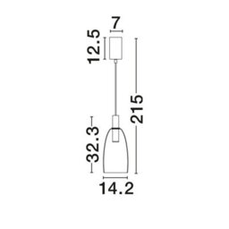 Luminosa Lighting Luminosa Imatia Tall Slim Pendant Ceiling Light Smokey, Brass Gold Led 7W 192Lm 3000K - thumbnail 6