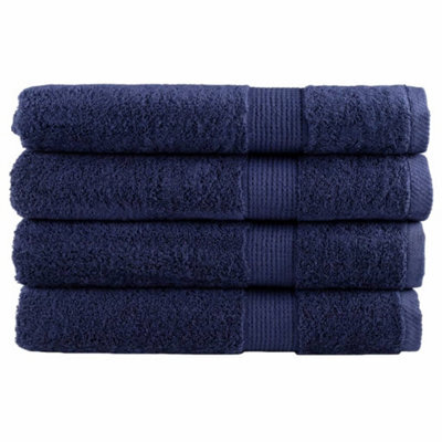 Berkfield Premium Towels Solund 4Pcs Navy Blue 100X200Cm 600Gsm - image 1