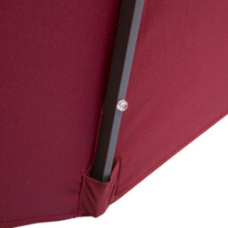 Sundaze Wine Red 2.7M  Round Garden Parasol Umbrella Outdoor Patio Solar Led Lights Crank Tilt With Base - thumbnail 4