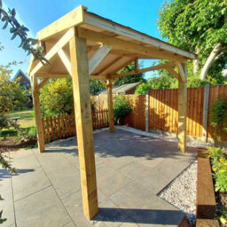 "NLC(DRIFFIELD)LIMITED Nlc Wooden Shingle Roof Gazebo 3.6M X 3.6M (11'10"" X 11'10"") With 15mm Hardwood Ply Roof, Grey Felt Shingles And Tanalised Timber" - thumbnail 6