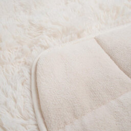 Ohs Fluffy Faux Fur Weighted Blanket, Cream - 8Kg - thumbnail 8