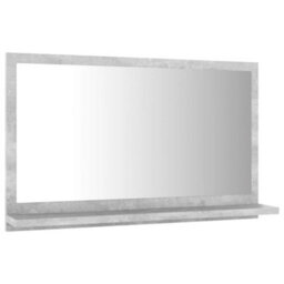 Berkfield Bathroom Mirror Concrete Grey 60X10.5X37 Cm Engineered Wood - thumbnail 3
