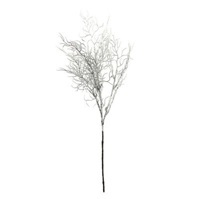 Glittery Snow Branch Floral Artificial Flowers And Plants
