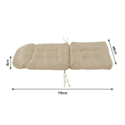 Living And Home Khaki Garden Chair Seat Pad Cushion Waterproof Outdoor Bench Swing Chair Egg Chair Seat Cushion 110Cm L X 48Cm W - thumbnail 8