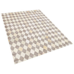 Beliani Rug Seslice Beige 160 X 230 Cm Leather - thumbnail 4