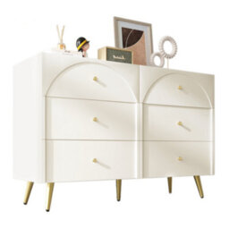Matteo Cream White 6-Drawer Sideboard Cabinet - 120Cm Wide - thumbnail 9