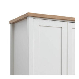Timber Art Design Astbury 2 Door Double Wardrobe White And Oak Bedroom Furniture - thumbnail 6