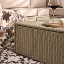 Ohs Tuscany 5 Seater Rattan Garden Sofa Set Patio Table L Shape Settee - thumbnail 2