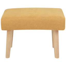 Beliani Fabric Footstool Yellow Takoma Ii - thumbnail 4