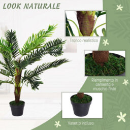Artificial Cycas, 123 Cm Tall, Indoor And Outdoor Plant With Pot Included, Decoration For Home And Garden - thumbnail 5