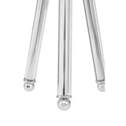Orsina Chrome Tripod Accent Lamp With Crystal Legs, Silver Table Light, Minimalist Polished Chrome Lighting Piece - thumbnail 5