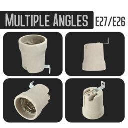 5 Pack Ceramic E27 Lamp Holder Heat Resistant Light Bulb Socket Base 250V 60W Ceiling Pendant Or Wall Light Fitting - thumbnail 4