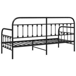 Berkfield Daybed Frame Black 75X190 Cm Steel - thumbnail 8