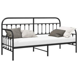Berkfield Daybed Frame Black 75X190 Cm Steel - thumbnail 3