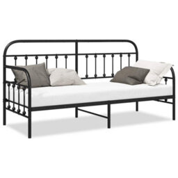 Berkfield Daybed Frame Black 75X190 Cm Steel - thumbnail 4
