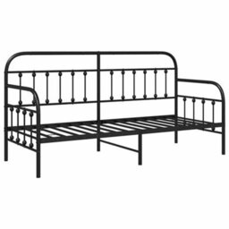 Berkfield Daybed Frame Black 75X190 Cm Steel - thumbnail 2