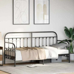 Berkfield Daybed Frame Black 75X190 Cm Steel - thumbnail 5