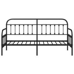Berkfield Daybed Frame Black 75X190 Cm Steel - thumbnail 6