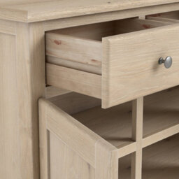 Celine Oak Small Sideboard Cabinet - Fully Assembled By Roseland Furniture - thumbnail 7