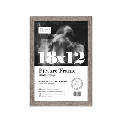 18X12 Walnut Ornate Picture Frame (45.7 X 30.5Cm) Poster, Photo, Artwork, Gallery Wall Or Print - image 1