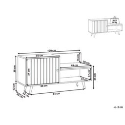 Wyld And Coco Novahome White Shoe Storage Bench With 2 Concealed Compartments And Gold-Tone Metal Legs - thumbnail 4