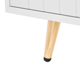 Wyld And Coco Novahome White Shoe Storage Bench With 2 Concealed Compartments And Gold-Tone Metal Legs - thumbnail 9