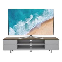 "Avf Whitesands 1.9M Tv Stand, For Tvs Up To 85"" - Satin Grey & Wood" - thumbnail 4