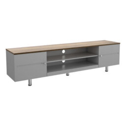 "Avf Whitesands 1.9M Tv Stand, For Tvs Up To 85"" - Satin Grey & Wood"
