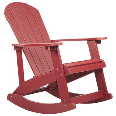 Beliani Garden Rocking Chair Adirondack Red - image 1